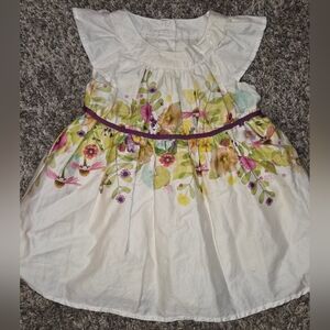 Charming Floral Kids Dress with Purple Accents